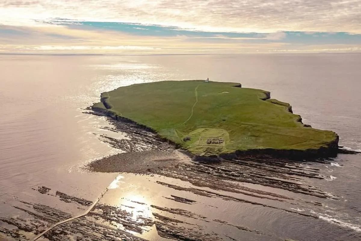 an island in the middle of the ocean